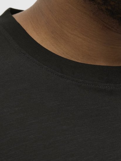 Jack & Jones Split Pocket Print T-Shirt Black - T-shirts - T-shirts Homme Grande Taille