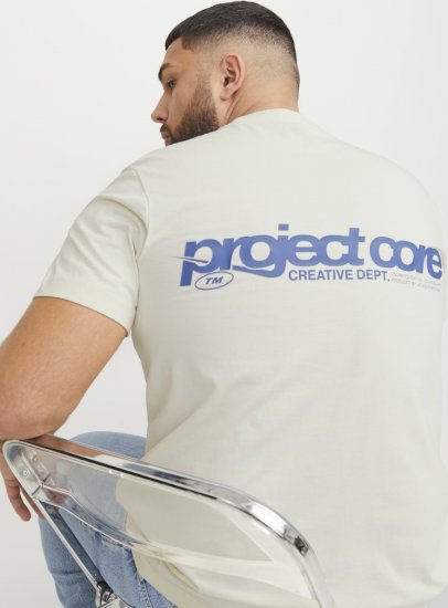 Jack & Jones Union Front & Back Print Crew Neck T-Shirt Yellow - T-shirts - T-shirts Homme Grande Taille