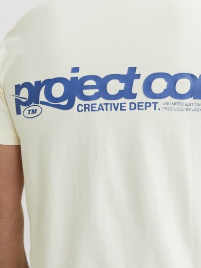 Jack & Jones Union Front & Back Print Crew Neck T-Shirt Yellow - T-shirts - T-shirts Homme Grande Taille