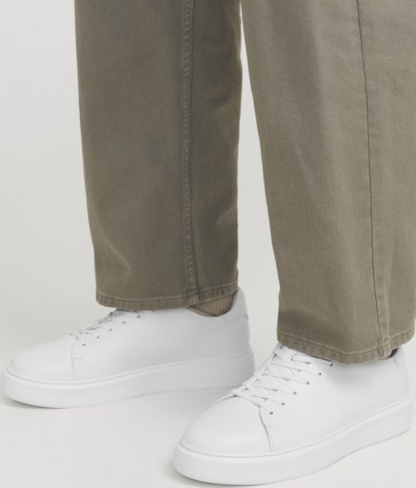 Jack & Jones Stockholm Leather Sneakers Bright White/Leather - Chaussures homme 40-52 - 