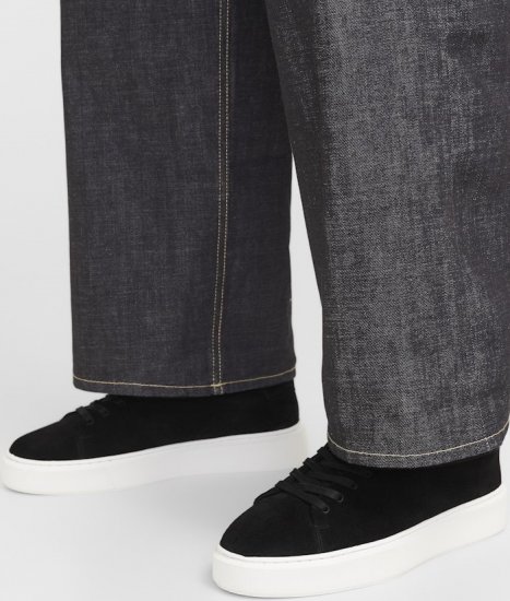 Jack & Jones Stockholm Leather Sneakers Black/Suede - Chaussures homme 40-52 - 