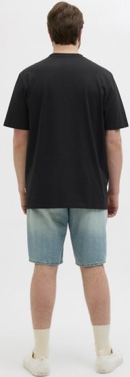 Jack & Jones Hydra Crew Neck T-Shirt Black - T-shirts - T-shirts Homme Grande Taille