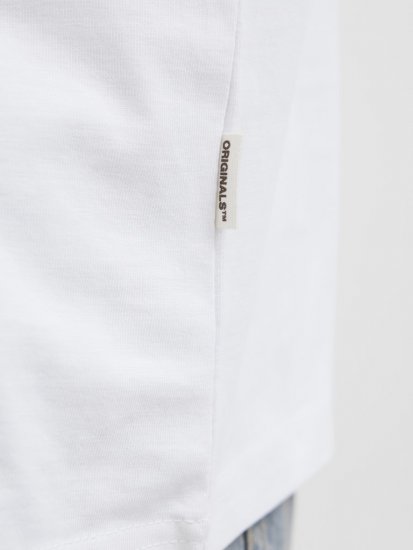 Jack & Jones Hydra Crew Neck T-Shirt Bright White - T-shirts - T-shirts Homme Grande Taille