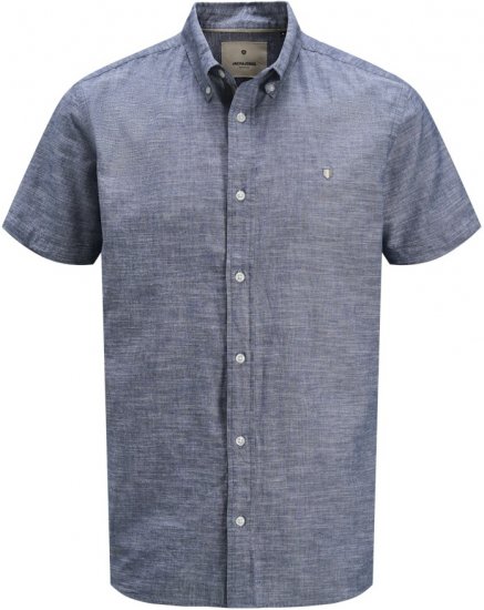 Jack & Jones Summer Shield Short Sleeve Shirt Faded Denim - Chemises - Chemises Grandes Tailles Hommes