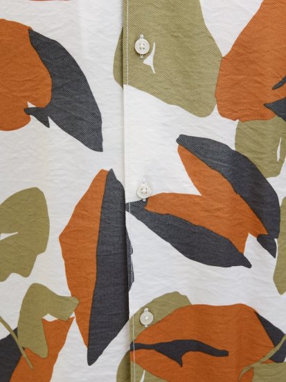 Jack & Jones Vira Marshall AOP Short Sleeve Shirt Cloud Dancer - Chemises - Chemises Grandes Tailles Hommes