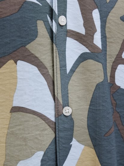 Jack & Jones Vira Marshall AOP Short Sleeve Shirt Silver Sage - Chemises - Chemises Grandes Tailles Hommes