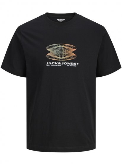 Jack & Jones Calma Crew Neck T-Shirt Black - T-shirts - T-shirts Homme Grande Taille