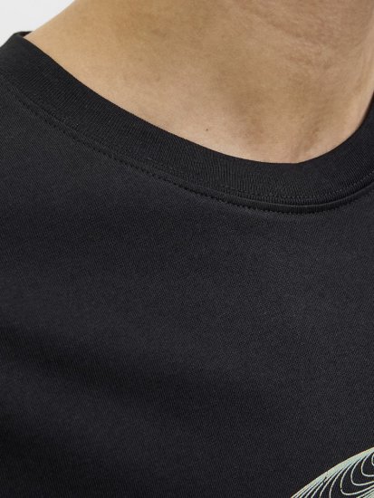 Jack & Jones Calma Crew Neck T-Shirt Black - T-shirts - T-shirts Homme Grande Taille