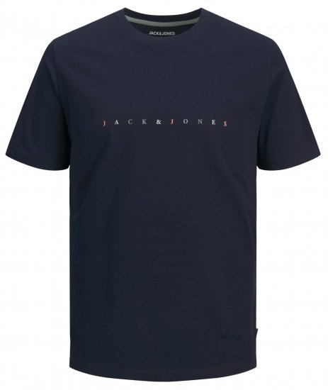 Jack & Jones JJFONT T-Shirt Navy - T-shirts - T-shirts Homme Grande Taille