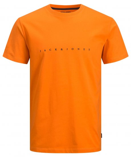 Jack & Jones JJFONT T-Shirt Orange - T-shirts - T-shirts Homme Grande Taille