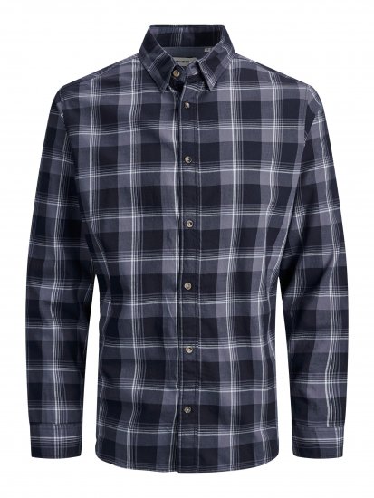 Jack & Jones JJPLAIN LOGAN Shirt Navy - Chemises - Chemises Grandes Tailles Hommes