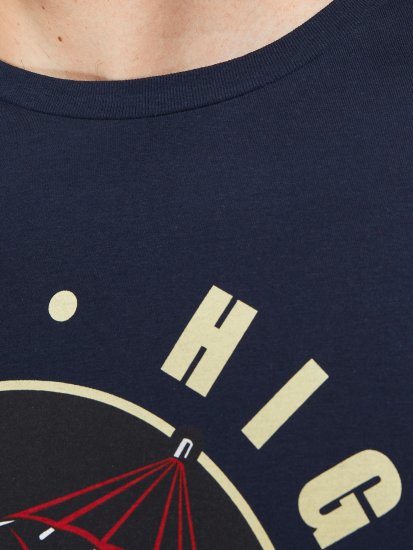 Jack & Jones JJEUSTACE T-Shirt Navy - T-shirts - T-shirts Homme Grande Taille