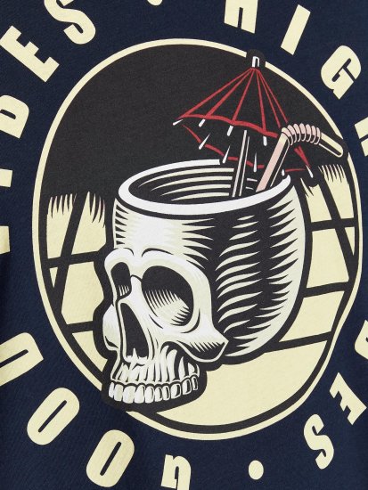 Jack & Jones JJEUSTACE T-Shirt Navy - T-shirts - T-shirts Homme Grande Taille