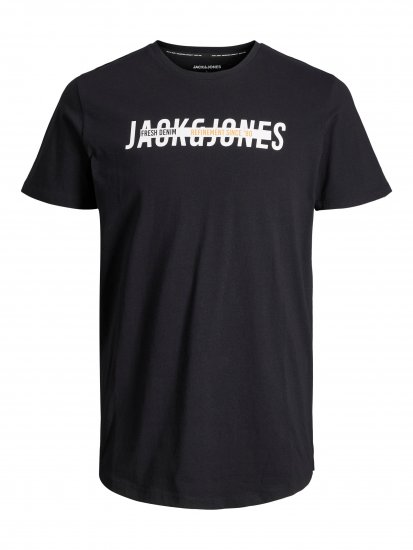 Jack & Jones JJTEO T-Shirt Black - T-shirts - T-shirts Homme Grande Taille