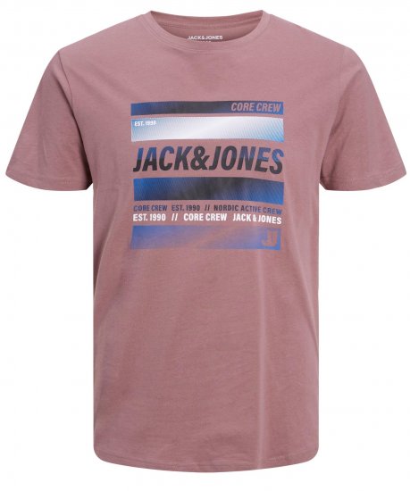 Jack & Jones JCOARC T-Shirt Twilight Mauve - T-shirts - T-shirts Homme Grande Taille