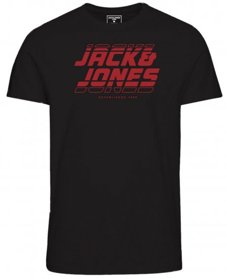 Jack & Jones JCOELLIOT T-Shirt Black - T-shirts - T-shirts Homme Grande Taille