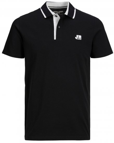Jack & Jones JCOLOGAN Polo Black - Polos - Polos homme grande taille