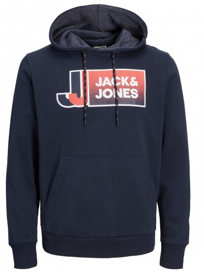 Jack & Jones JCOLOGAN Hoodie Navy Blazer - Sweatshirts & hoodies - Sweatshirts/Hoodies grande taille homme