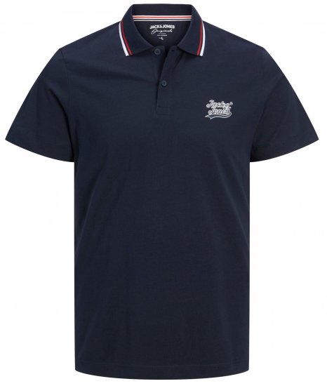 Jack & Jones JORTREVOR Polo Shirt Navy Blazer - Polos - Polos homme grande taille