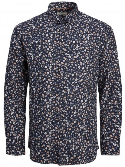Jack & Jones JPRBLANORDIC LS Shirt Night Sky - Chemises - Chemises Grandes Tailles Hommes