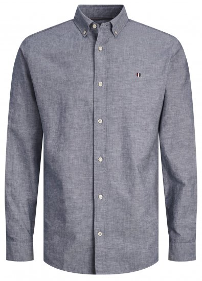 Jack & Jones JPRBLUSUMMER SHIELD LS Shirt Faded Denim - Chemises - Chemises Grandes Tailles Hommes
