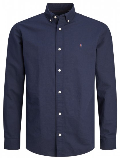 Jack & Jones JPRBLUSUMMER SHIELD LS Shirt Navy Blazer - Chemises - Chemises Grandes Tailles Hommes