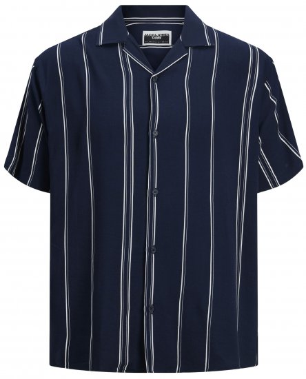 Jack & Jones JCOJEFF AOP Resort Shirt Navy Blazer - Chemises - Chemises Grandes Tailles Hommes