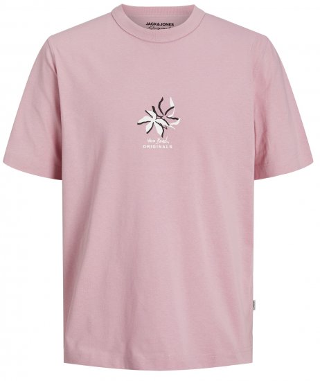 Jack & Jones JOREASTER ACTIVITY T-Shirt Pink Nectar - T-shirts - T-shirts Homme Grande Taille