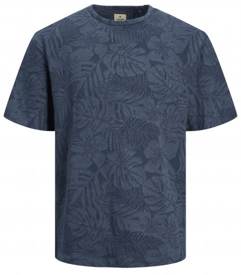 Jack & Jones JPRBLUNAEL T-Shirt Dark Denim - T-shirts - T-shirts Homme Grande Taille