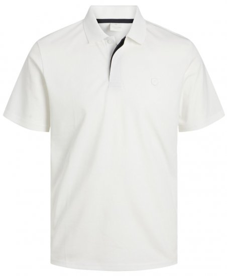 Jack & Jones Rodney Short Sleeve Polo White - Polos - Polos homme grande taille