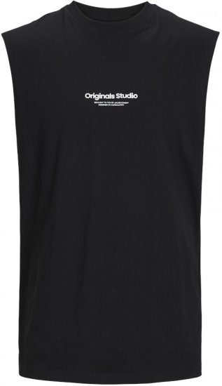 Jack & Jones VESTERBRO Sleeveless T-Shirt Black - T-shirts - T-shirts Homme Grande Taille