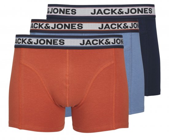 Jack & Jones JACMARCO SOLID Trunks 3-Pack Coronet Blue - Sous-vêtements & bain - Sous-vêtements Grande Taille