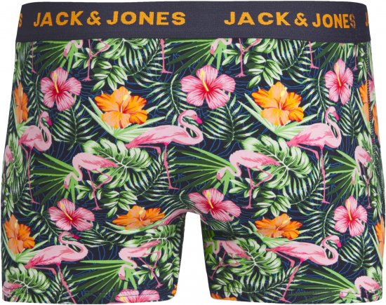 Jack & Jones JACPINK FLAMINGO TRUNKS 5 PACK Navy Blazer - Sous-vêtements & bain - Sous-vêtements Grande Taille