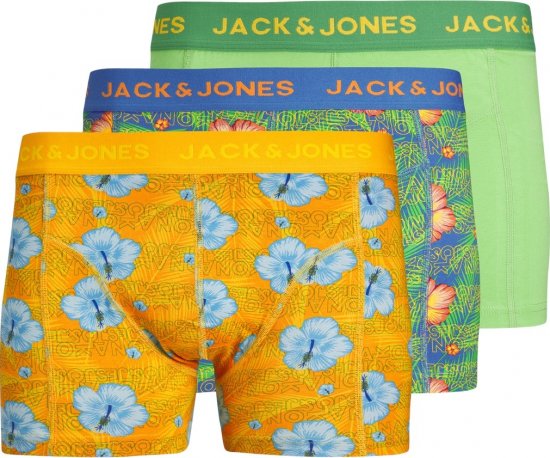 Jack & Jones JACHAWAII TRUNKS 3 PACK Palace Blue - Sous-vêtements & bain - Sous-vêtements Grande Taille