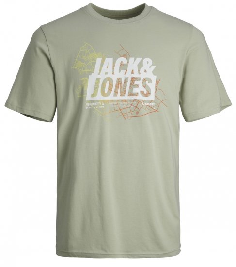 Jack & Jones JCOMAP SUMMER LOGO Desert sage - T-shirts - T-shirts Homme Grande Taille