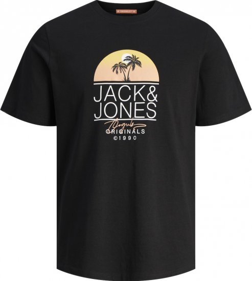 Jack & Jones JORCASEY T-Shirt Crew Neck Black - T-shirts - T-shirts Homme Grande Taille