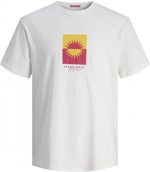 Jack & Jones JORMARBELLA BRANDING TEE SS Bright White - T-shirts - T-shirts Homme Grande Taille