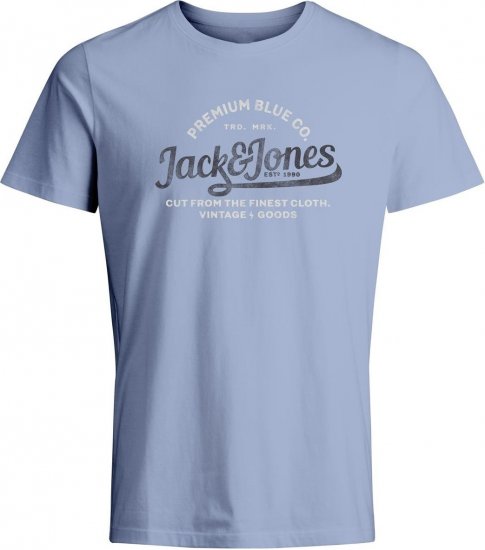 Jack & Jones JPRBLULOUIE SS TEE CREW NECK Cerulean - T-shirts - T-shirts Homme Grande Taille