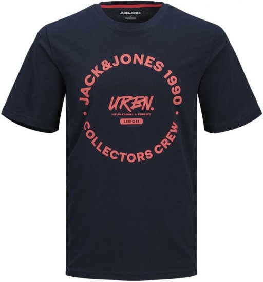 Jack & Jones Simon Crew Neck T-Shirt Blue - T-shirts - T-shirts Homme Grande Taille