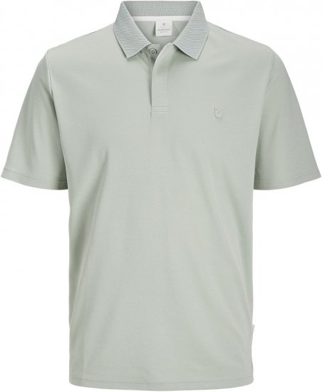 Jack & Jones Rodney Short Sleeve Polo Aqua Gray - Polos - Polos homme grande taille