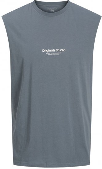 Jack & Jones VESTERBRO Sleeveless T-Shirt Stormy Weather - T-shirts - T-shirts Homme Grande Taille