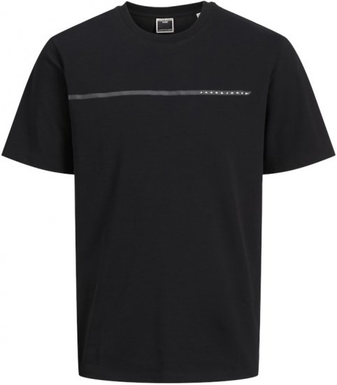 Jack & Jones FUSION Full Branding T-Shirt Black - T-shirts - T-shirts Homme Grande Taille