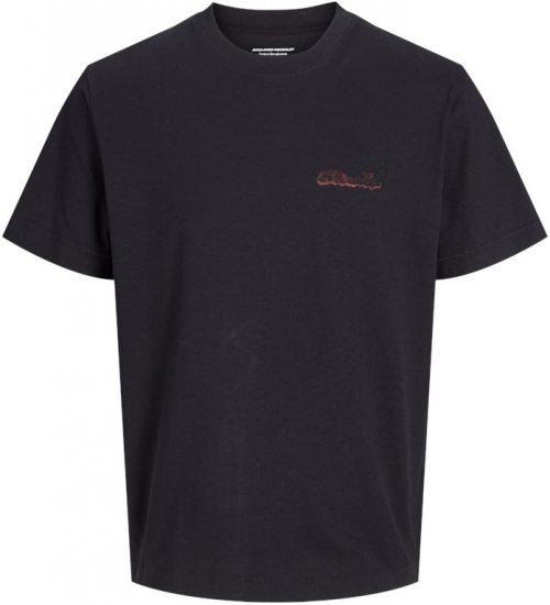 Jack & Jones Retiro Crew Neck T-Shirt Black - T-shirts - T-shirts Homme Grande Taille