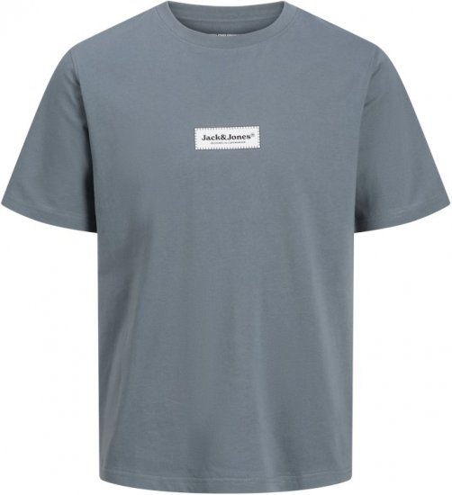 Jack & Jones Split Fakestitch Branding T-Shirt Grey - T-shirts - T-shirts Homme Grande Taille