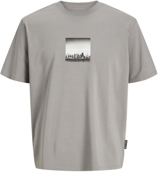 Jack & Jones Pacer Photo Branding Crew Neck T-Shirt Grey - T-shirts - T-shirts Homme Grande Taille