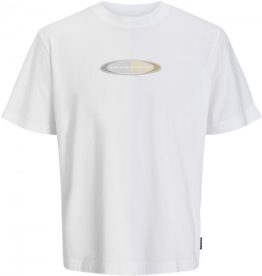 Jack & Jones Pacer Branding Print T-Shirt Bright White - T-shirts - T-shirts Homme Grande Taille