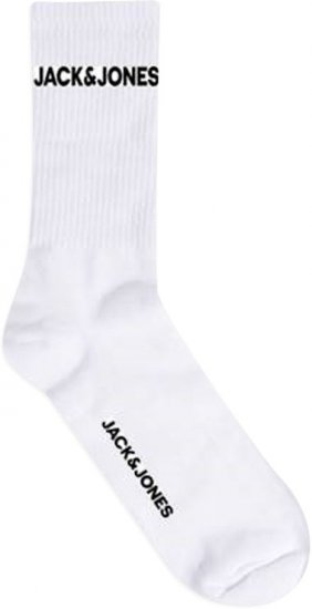 Jack & Jones BASIC LOGO Tennis Socks 5-Pack White - Sous-vêtements & bain - Sous-vêtements Grande Taille