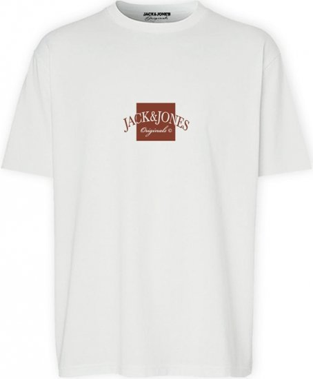 Jack & Jones Boston Crew Neck T-Shirt Bright White - T-shirts - T-shirts Homme Grande Taille