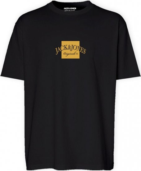 Jack & Jones Boston Crew Neck T-Shirt Black - T-shirts - T-shirts Homme Grande Taille