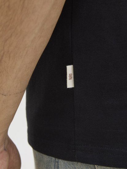  Jack & Jones Tavira Aop Pocket Crew Neck T-Shirt Black - T-shirts - T-shirts Homme Grande Taille